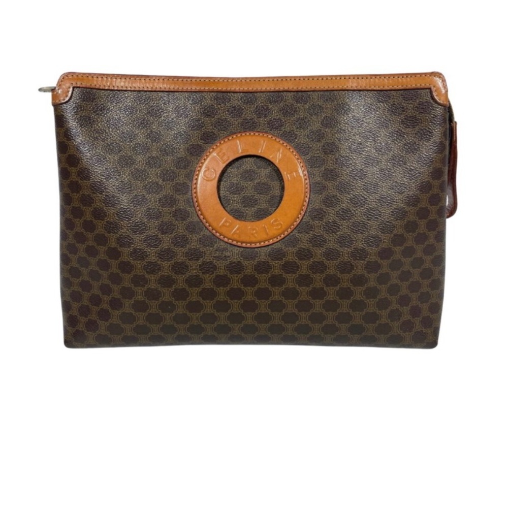 CELINE Vintage Macadam
Coated Canvas Clutch